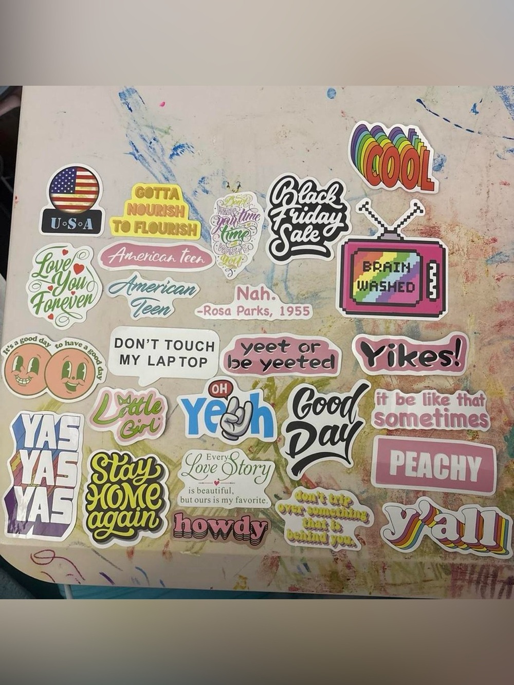 Assorted Sticker Set - Colorful Phrase & Graphic Stickers